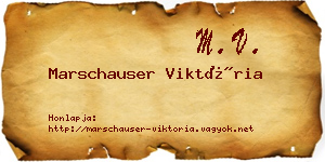 Marschauser Viktória névjegykártya